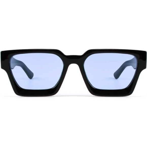 ⚡Men Blue Fashion Thick Trendy Square Shades Rectangle Designer SunGlasses - Picture 2 of 7